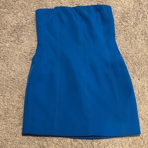 Meshki mini blue strapless dress